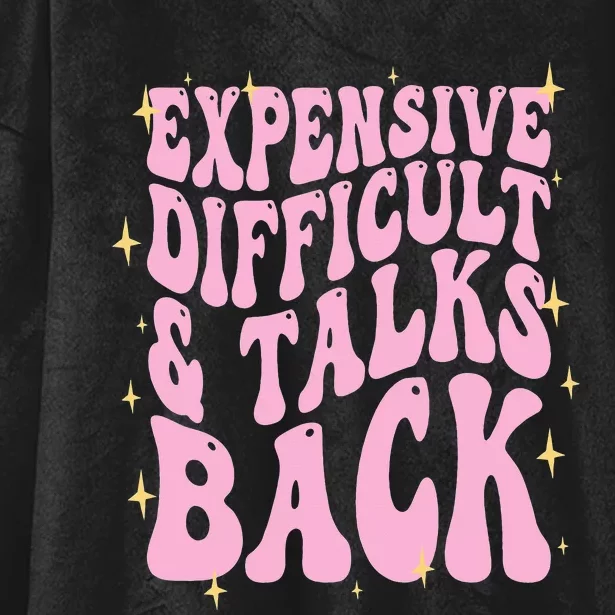 Expensive Difficult And Talks Back Hooded Wearable Blanket