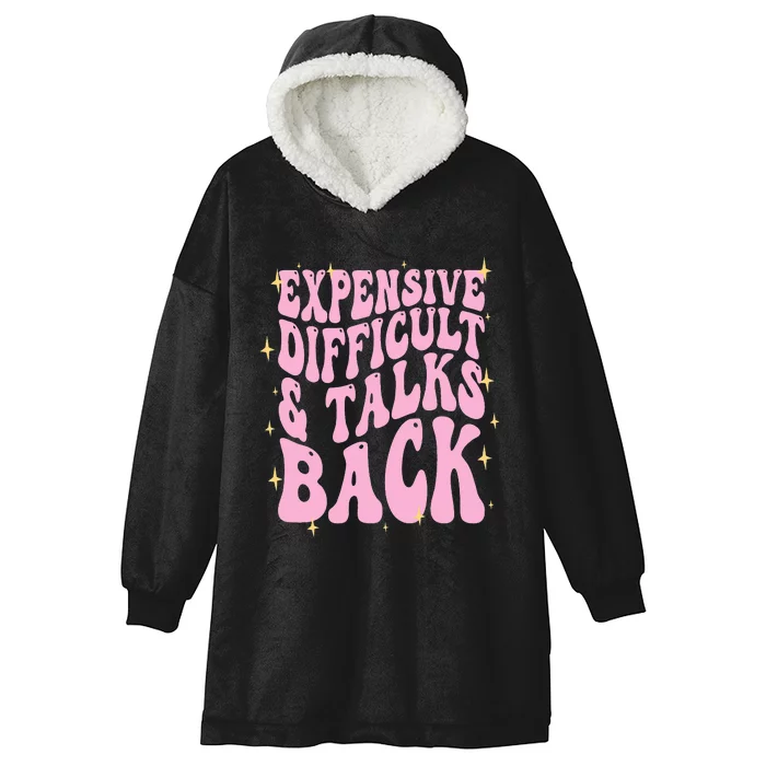 Expensive Difficult And Talks Back Hooded Wearable Blanket