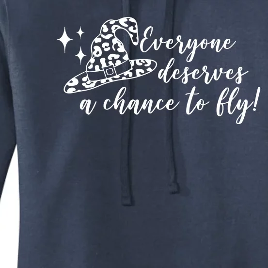 Everyone Deserves A Chance To Fly Witch Halloween Women's Pullover Hoodie