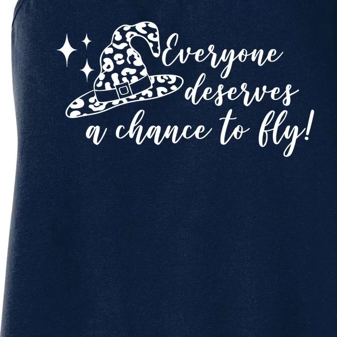 Everyone Deserves A Chance To Fly Witch Halloween Women's Racerback Tank