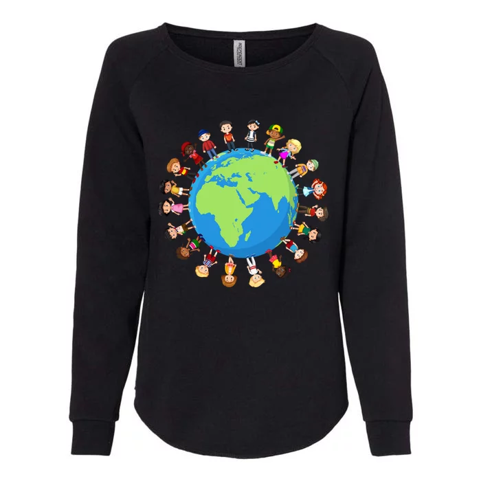 Earth Day Around The World Environtalist Gift Womens California Wash Sweatshirt