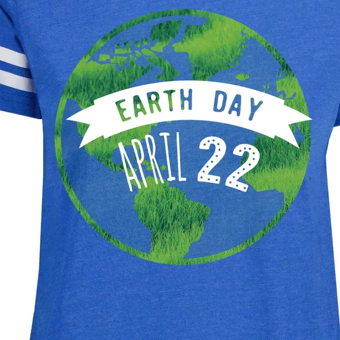 Earth Day April 22nd Awareness Enza Ladies Jersey Football T-Shirt