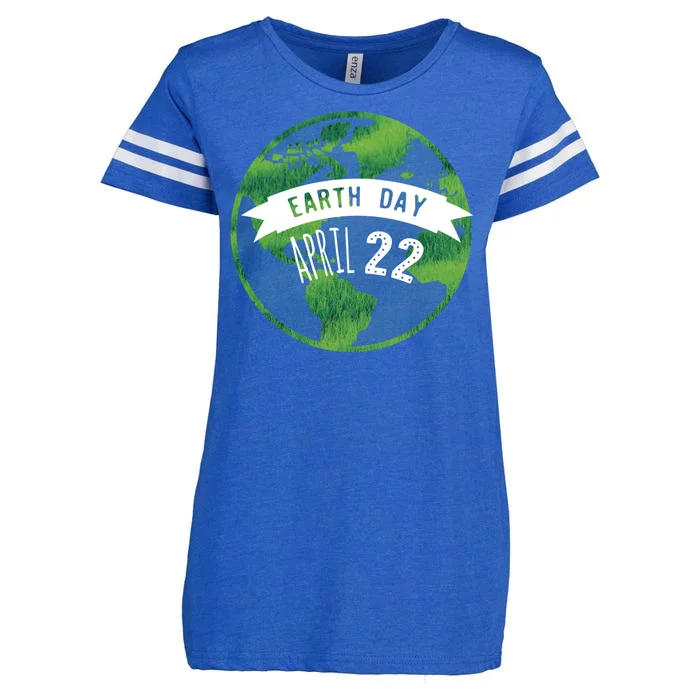 Earth Day April 22nd Awareness Enza Ladies Jersey Football T-Shirt