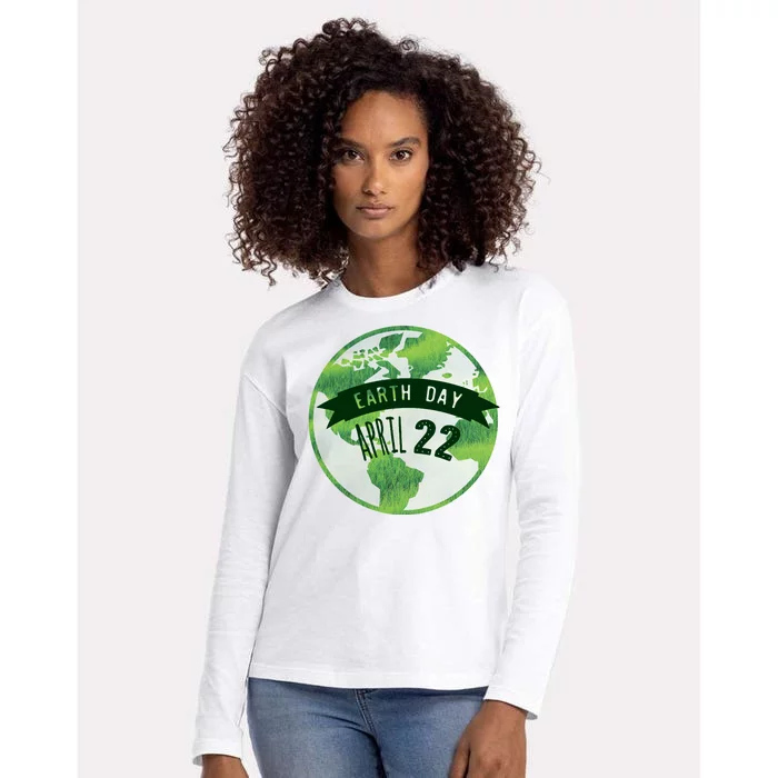 Earth Day April 22nd Awareness Womens Cotton Relaxed Long Sleeve T-Shirt