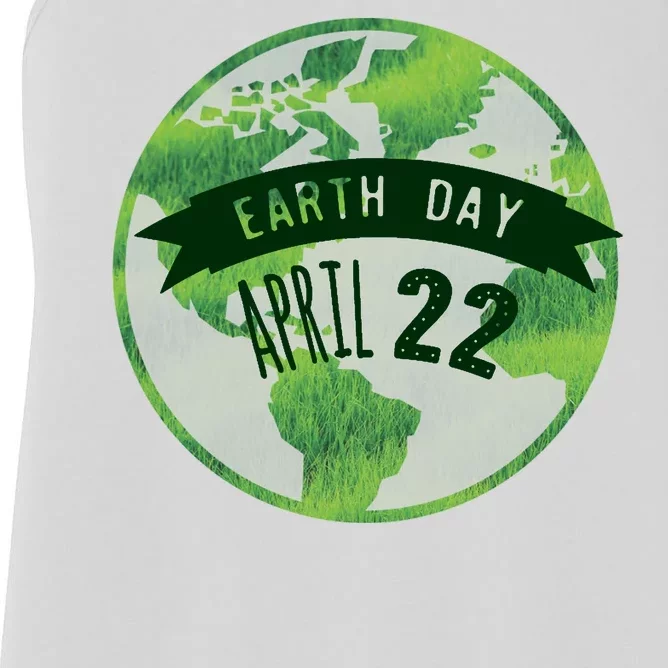 Earth Day April 22nd Awareness Women's Racerback Tank