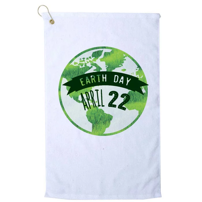 Earth Day April 22nd Awareness Platinum Collection Golf Towel