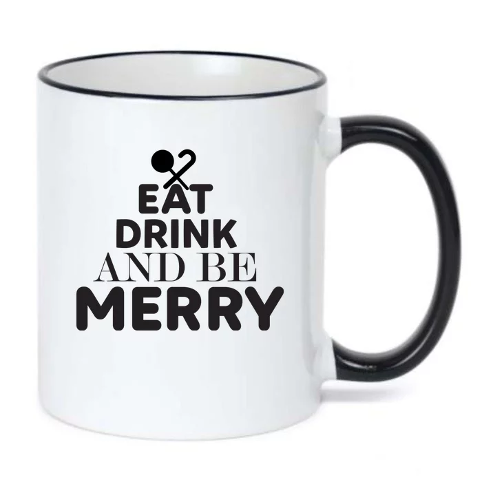 Eat Drink And Be Merry Black Color Changing Mug