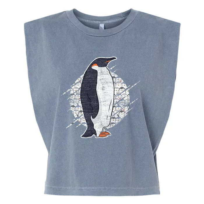 Earth Day Antarctic Animals Zoo Penguin Garment-Dyed Women's Muscle Tee