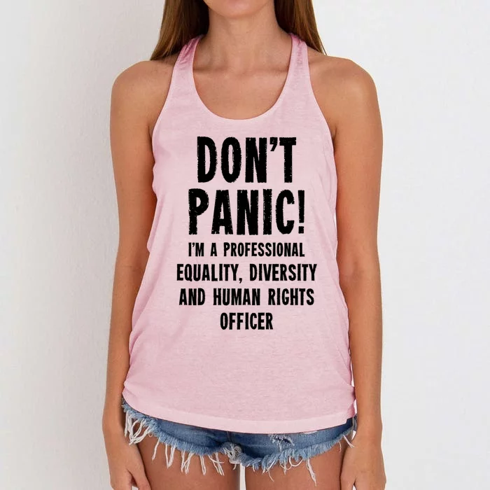 Equality Diversity And Hu Rights Officer Gift Women's Knotted Racerback Tank