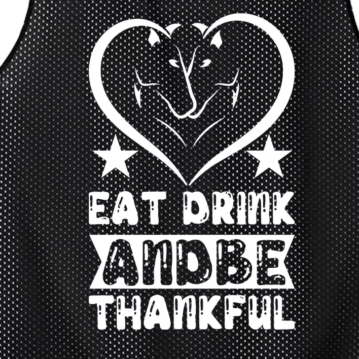 Eat Drink And Be Thankful Mesh Reversible Basketball Jersey Tank