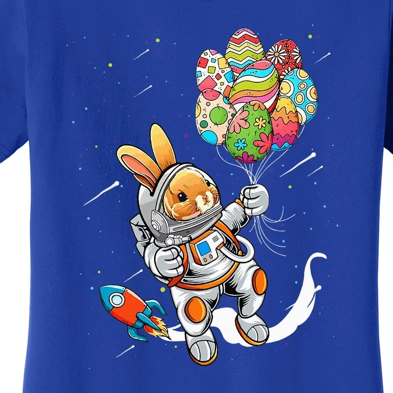 Easter Day Astronaut Bunny Rabbit Planet Egg Women's T-Shirt