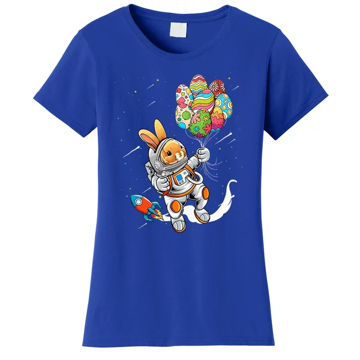 Easter Day Astronaut Bunny Rabbit Planet Egg Women's T-Shirt