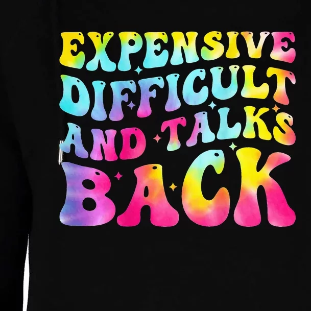 Expensive Difficult and Talks Back Groovy Mothers' Day Womens Funnel Neck Pullover Hood