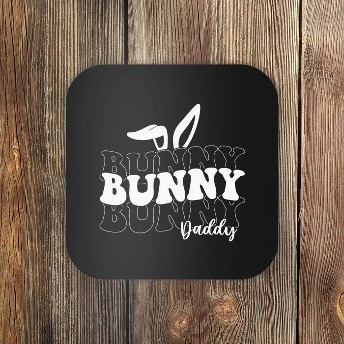 Easter Day Bunny Daddy Easter Dad Bunny Ears Father's Day Coaster