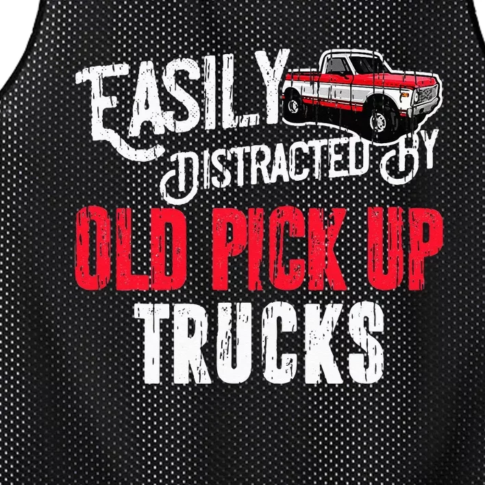 Easily Distracted By Old Pickup Trucks Classic Cars Mesh Reversible Basketball Jersey Tank