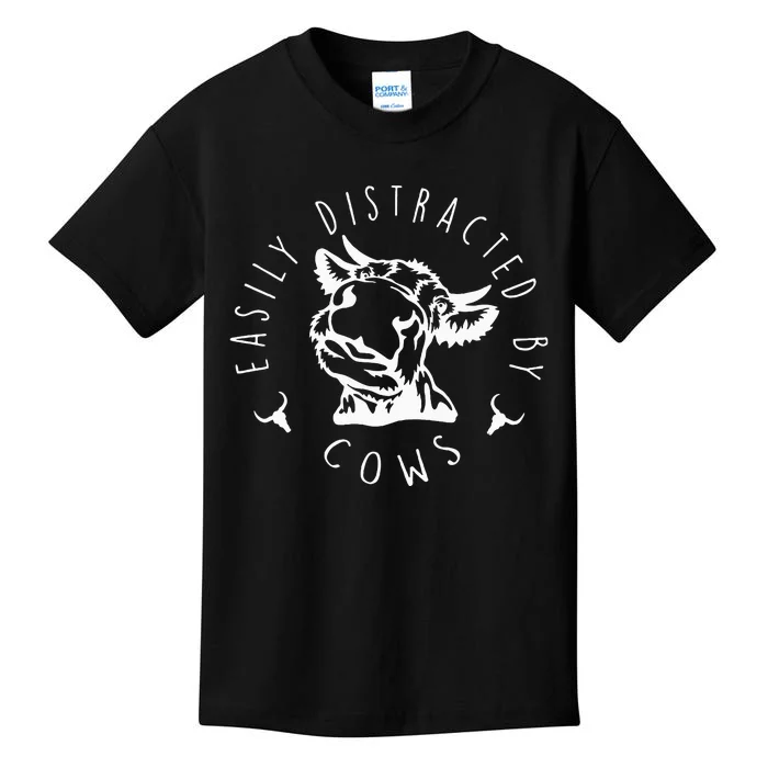 Easily Distracted By Cows Kids T-Shirt