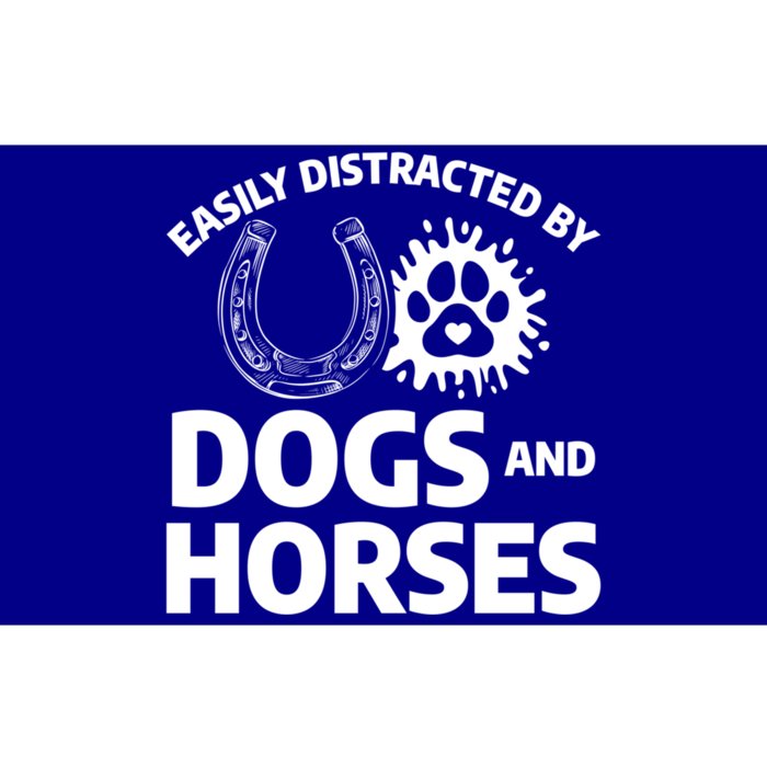 Easily Distracted By Dogs And Horses Horseback Riding Cute Gift Bumper Sticker