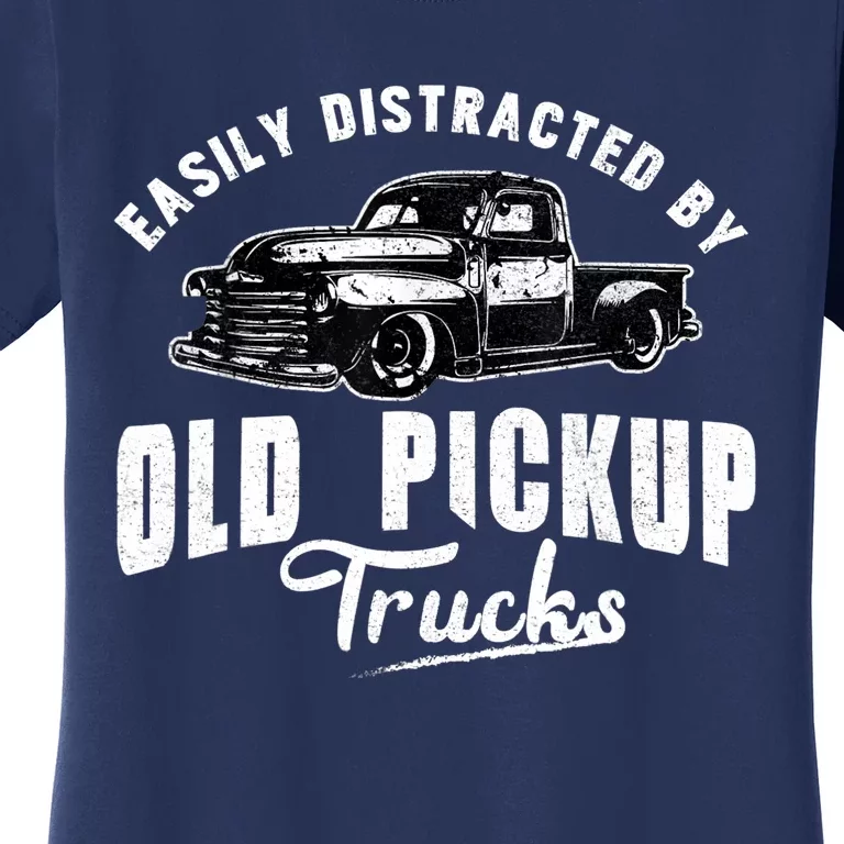 Easily Distracted By Old Pickup Square Body Trucks Lowrider Women's T-Shirt