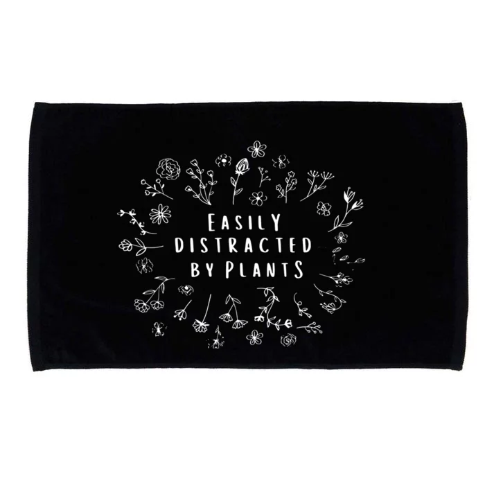 Easily Distracted By Plants Gardener Gifts Gardening Garden Microfiber Hand Towel