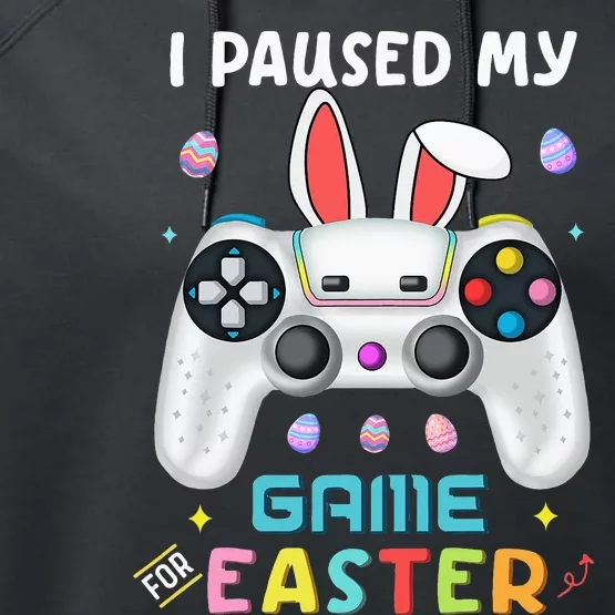 Easter Day Bunny gamer Egg funny gaming Performance Fleece Hoodie