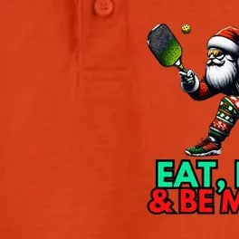 Eat Dink Be Merry Santa Claus Pickleball Christmas Xmas Dry Zone Grid Performance Polo