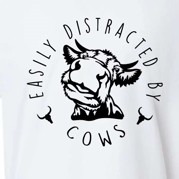 Easily Distracted By Cows Sueded Cloud Jersey T-Shirt