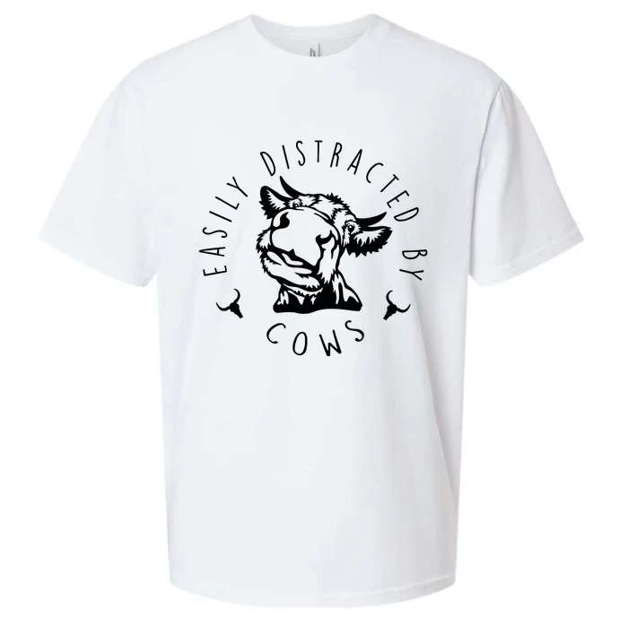 Easily Distracted By Cows Sueded Cloud Jersey T-Shirt