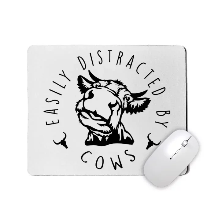 Easily Distracted By Cows Mousepad