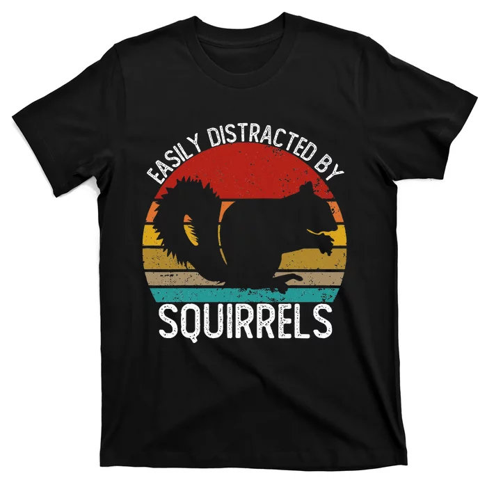 Easily Distracted By Squirrels S Vintage Squirrel T-Shirt