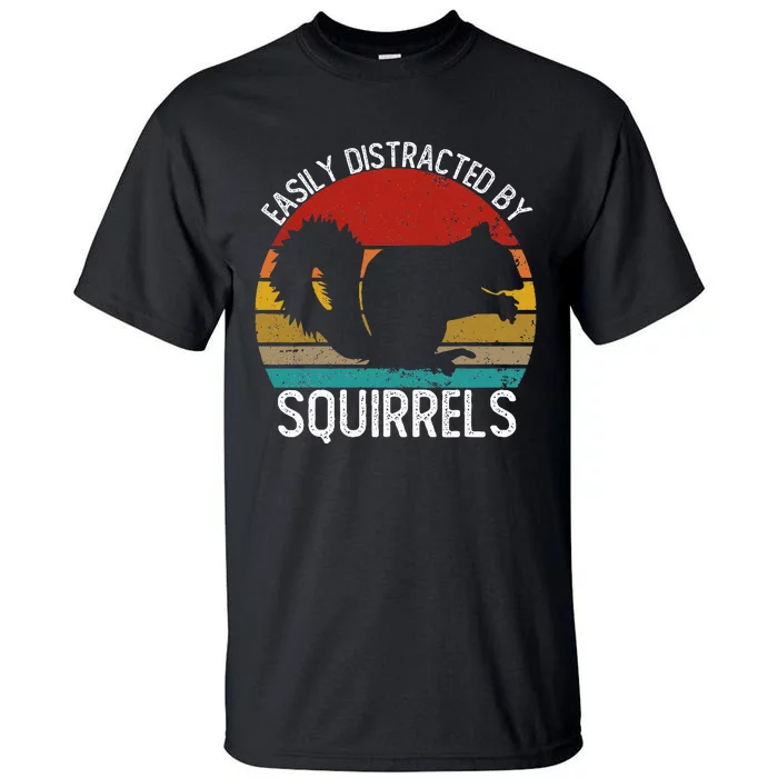 Easily Distracted By Squirrels S Vintage Squirrel Tall T-Shirt