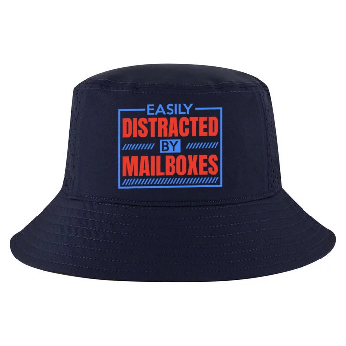 Easily Distracted By Mailboxes, Postman And Mail Carrier Cool Comfort Performance Bucket Hat