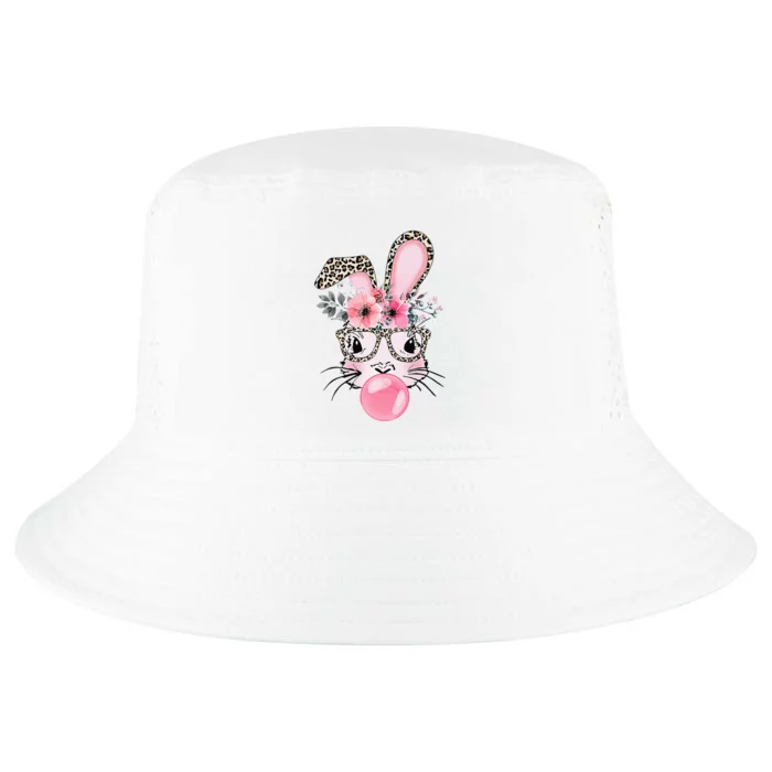 Easter Day Bunny With Leopard Glasses Bubblegum Cool Comfort Performance Bucket Hat