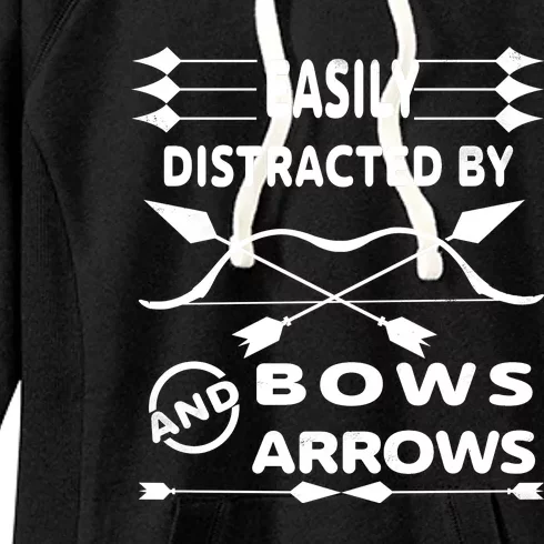 Easily Distracted By Bows And Arrows Women's Fleece Hoodie