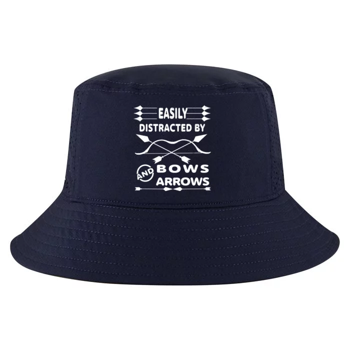 Easily Distracted By Bows And Arrows Cool Comfort Performance Bucket Hat