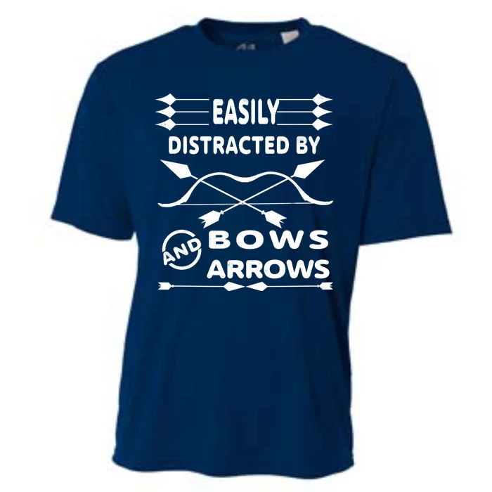 Easily Distracted By Bows And Arrows Cooling Performance Crew T-Shirt