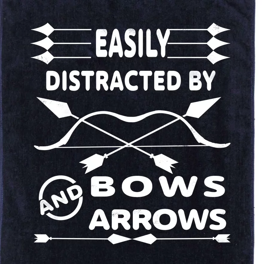 Easily Distracted By Bows And Arrows Platinum Collection Golf Towel