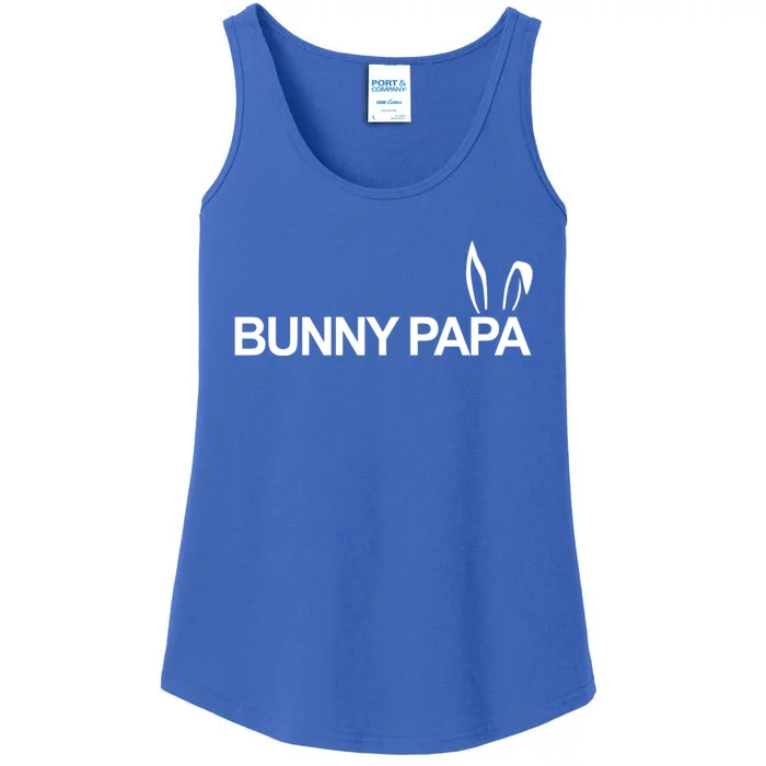 Expectant Dad Bunny Papa Eggspecting Easter Pregnancy Reveal Gift Ladies Essential Tank