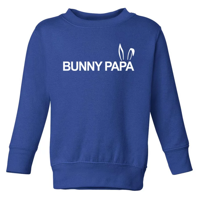 Expectant Dad Bunny Papa Eggspecting Easter Pregnancy Reveal Gift Toddler Sweatshirt