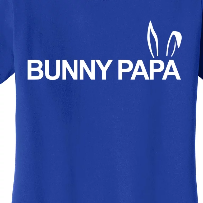 Expectant Dad Bunny Papa Eggspecting Easter Pregnancy Reveal Gift Women's T-Shirt