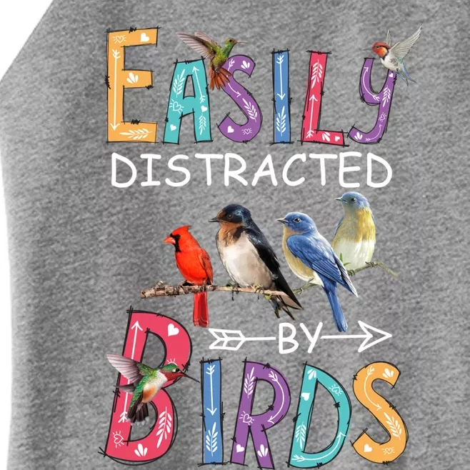 Easily Distracted By Birds Gift Funny Bird Gift Women’s Perfect Tri Rocker Tank