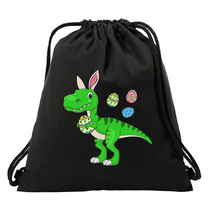 Easter Dinosaur Bunny Easter Basket Stuffers Drawstring Bag