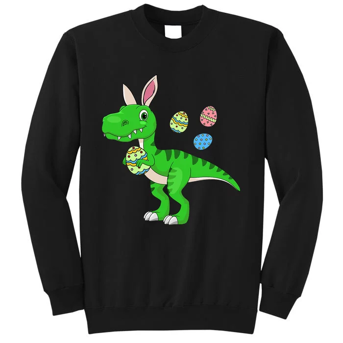 Easter Dinosaur Bunny Easter Basket Stuffers Tall Sweatshirt