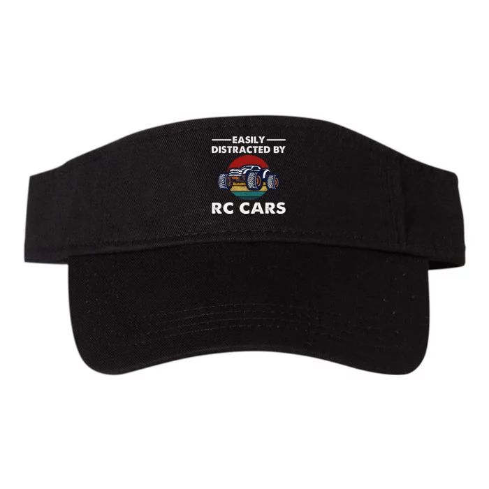 Easily Distracted By RC Cars RC Car Racing Lover Enthusiasts Valucap Bio-Washed Visor