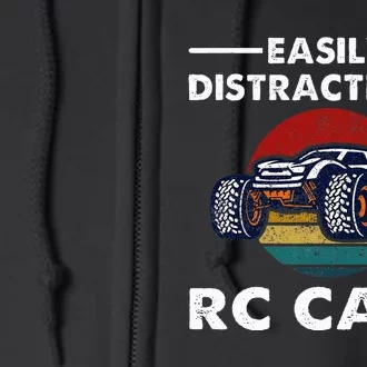 Easily Distracted By RC Cars RC Car Racing Lover Enthusiasts Full Zip Hoodie