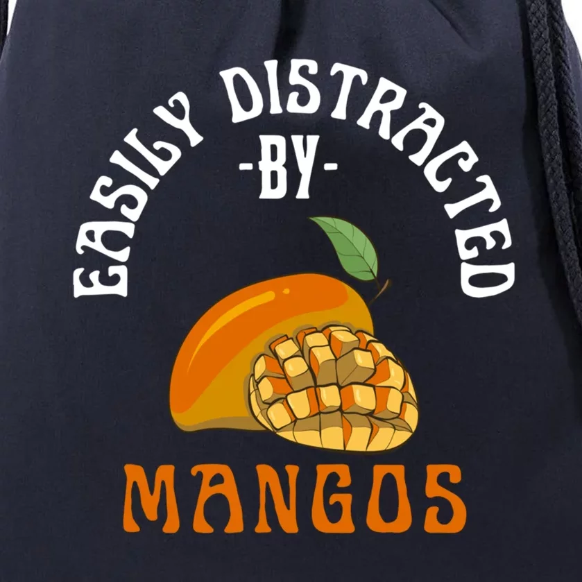 Easily Distracted By Go Funny Go Farm Fruits Lover Gift Drawstring Bag