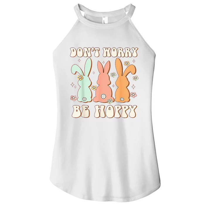 Easter Day Be Hoppy Rabbit Bunny Flowers Women’s Perfect Tri Rocker Tank