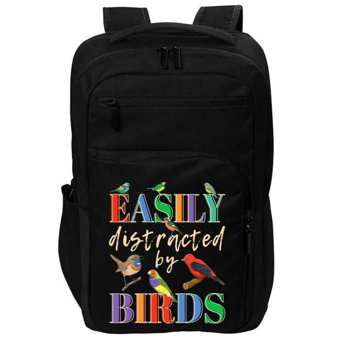 Easily Distracted By Birds Funny Bird Lover Impact Tech Backpack