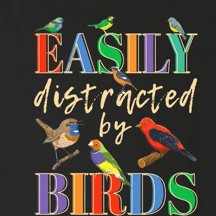 Easily Distracted By Birds Funny Bird Lover Toddler Long Sleeve Shirt