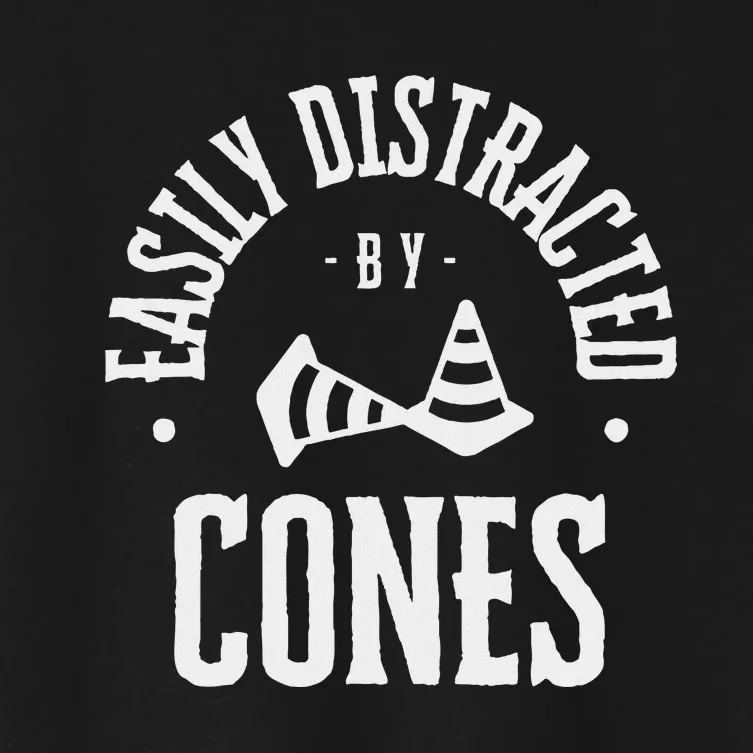 Easily Distracted By Cones Women's Crop Top Tee