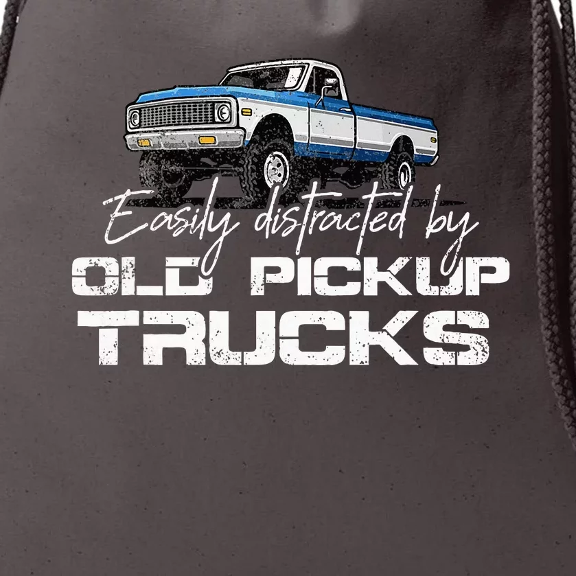 Easily Distracted By Old Pickup Trucks Drawstring Bag